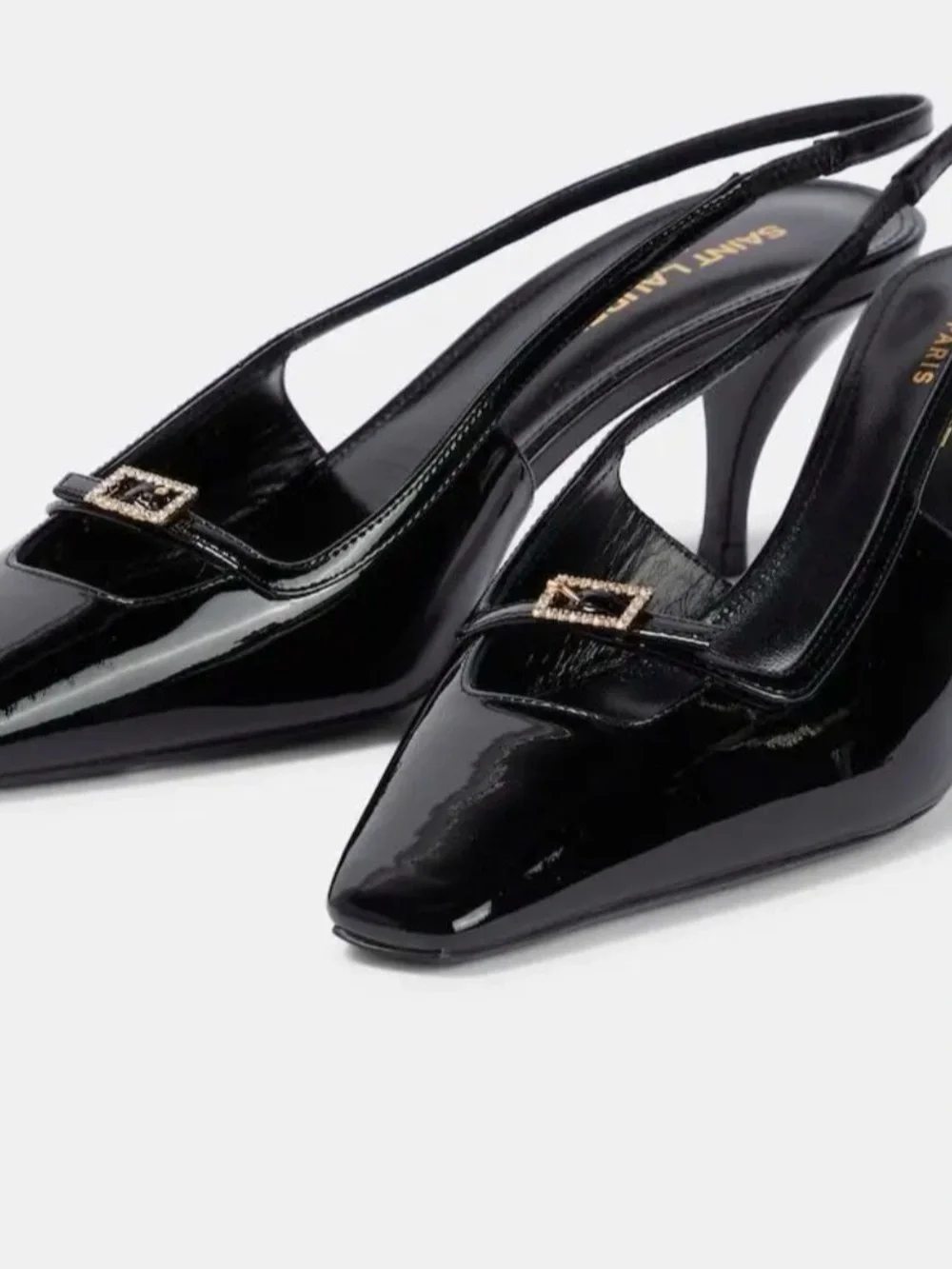 SAINT LAURENT
Blade 60 Patent Leather Slingback Pumps size 391/2 - Picture 12 of 12